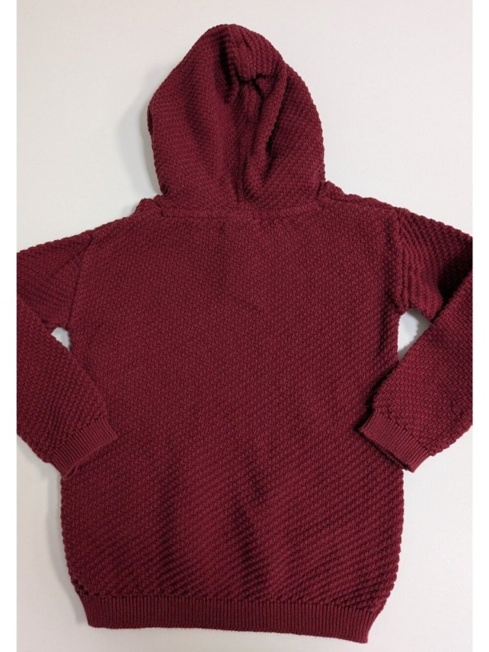 Kate Quinn Organic Cotton Sweater Knit 2T Hoodie Pullover Sweater Red Maroon - Picture 2 of 2